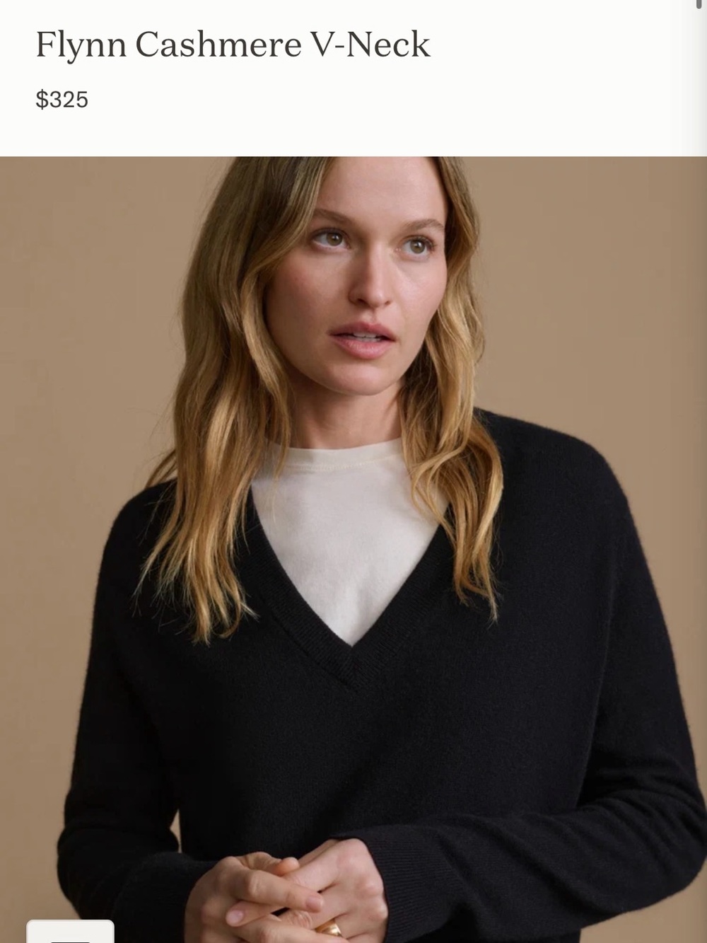 EUC Jenni Kane V-Neck Sweater in Black Size Small
